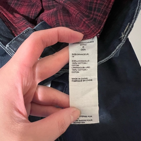 Woolrich Jeans Womens Black Flannel Lined indigo Blue Jeans 14 winter - Picture 5 of 8